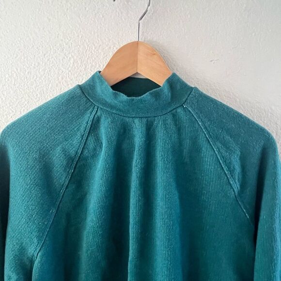 Women’s Universal Thread Sweatshirt SZ Small 80sVibe Bowling Collard Neck Teal - Picture 3 of 12